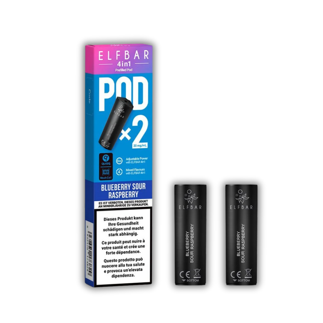 Elf Bar - 4in1 Pod - 2 x 2ml - Blueberry Sour Raspberry