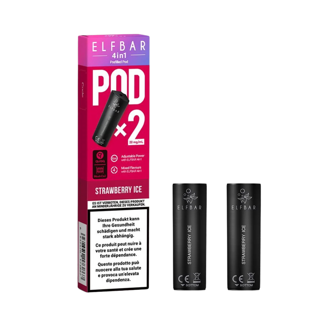 Elf Bar - 4in1 Pod - 2 x 2ml - Strawberry Ice