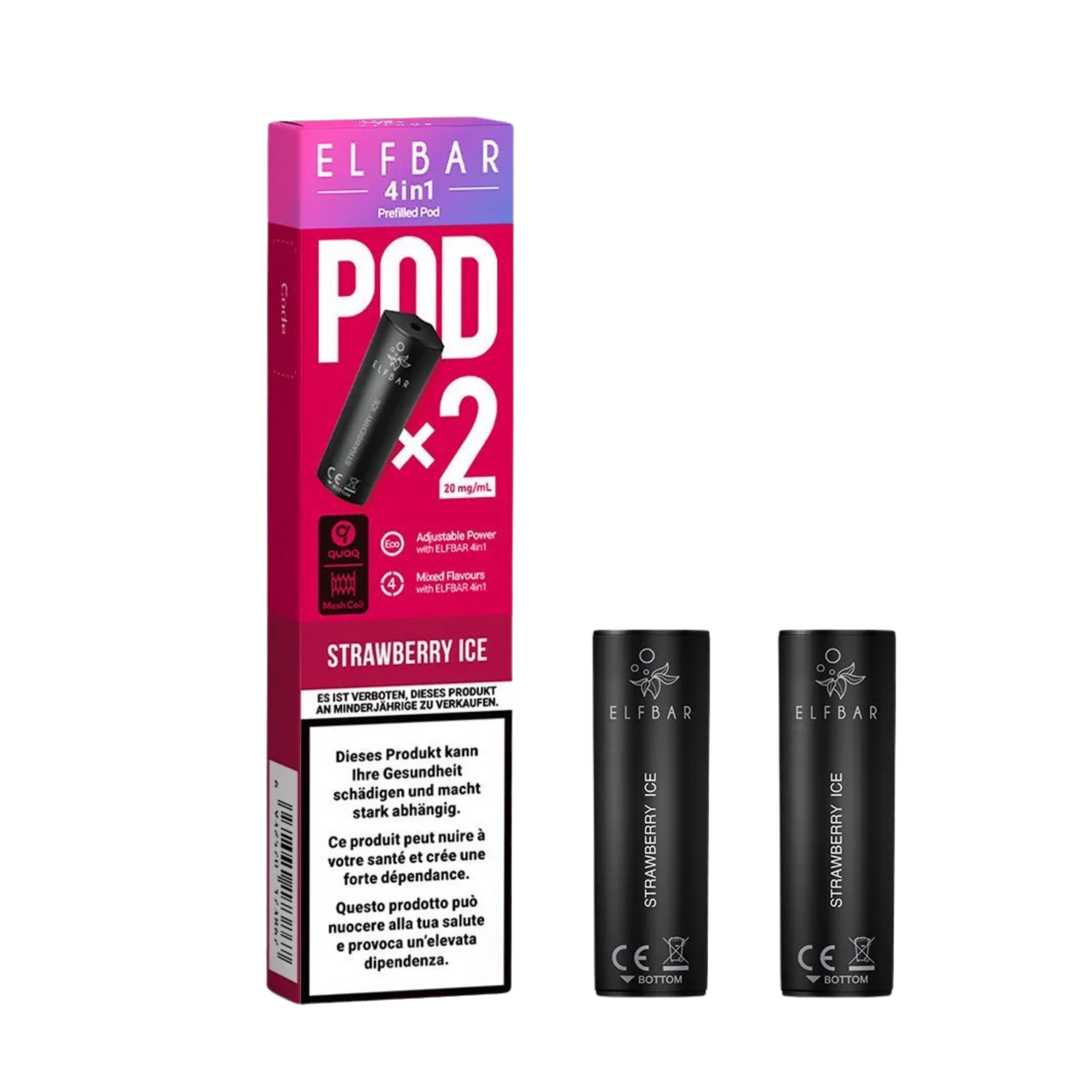 Elf Bar - 4in1 Pod - 2 x 2ml - Strawberry Ice