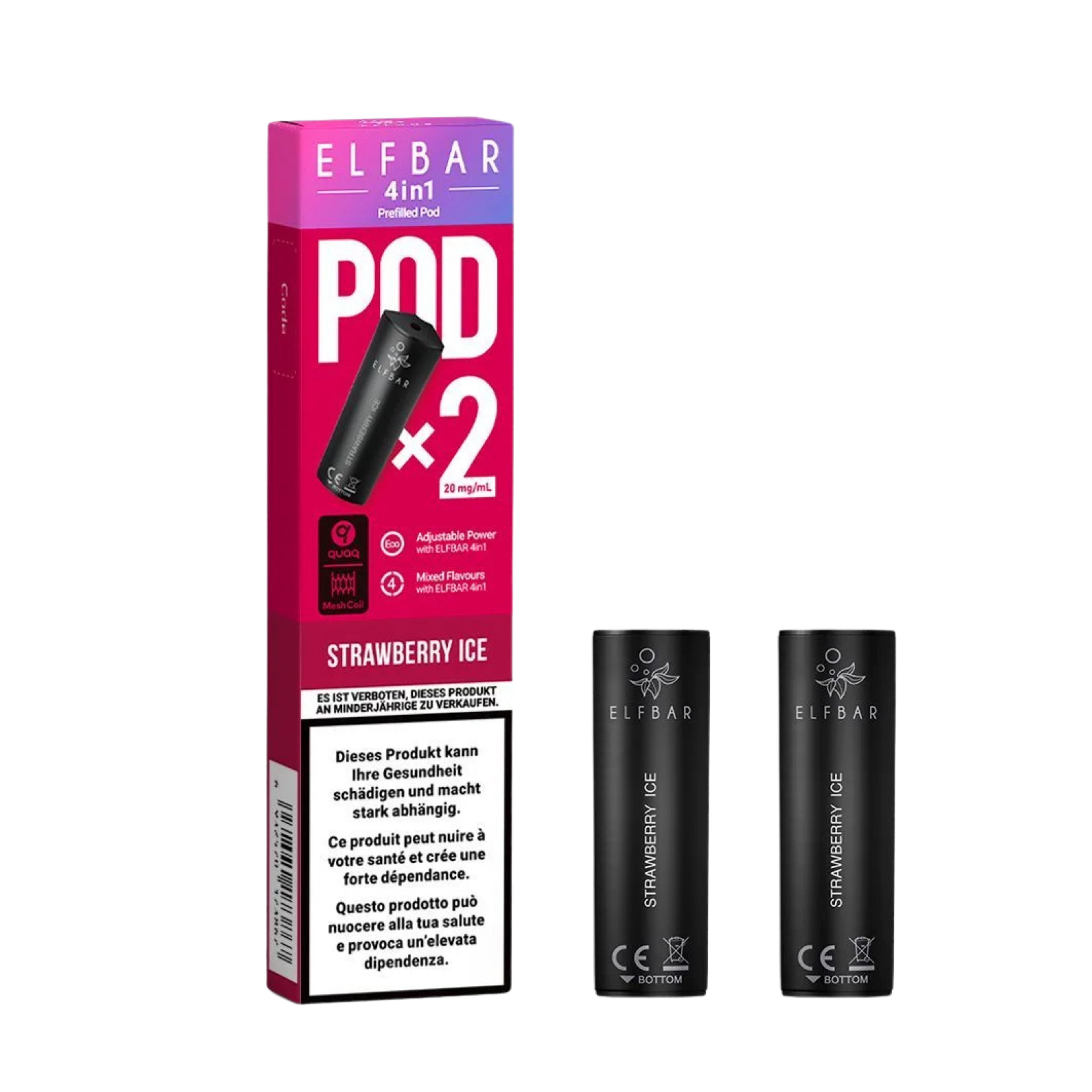 Elf Bar - 4in1 Pod - 2 x 2ml - Strawberry Ice