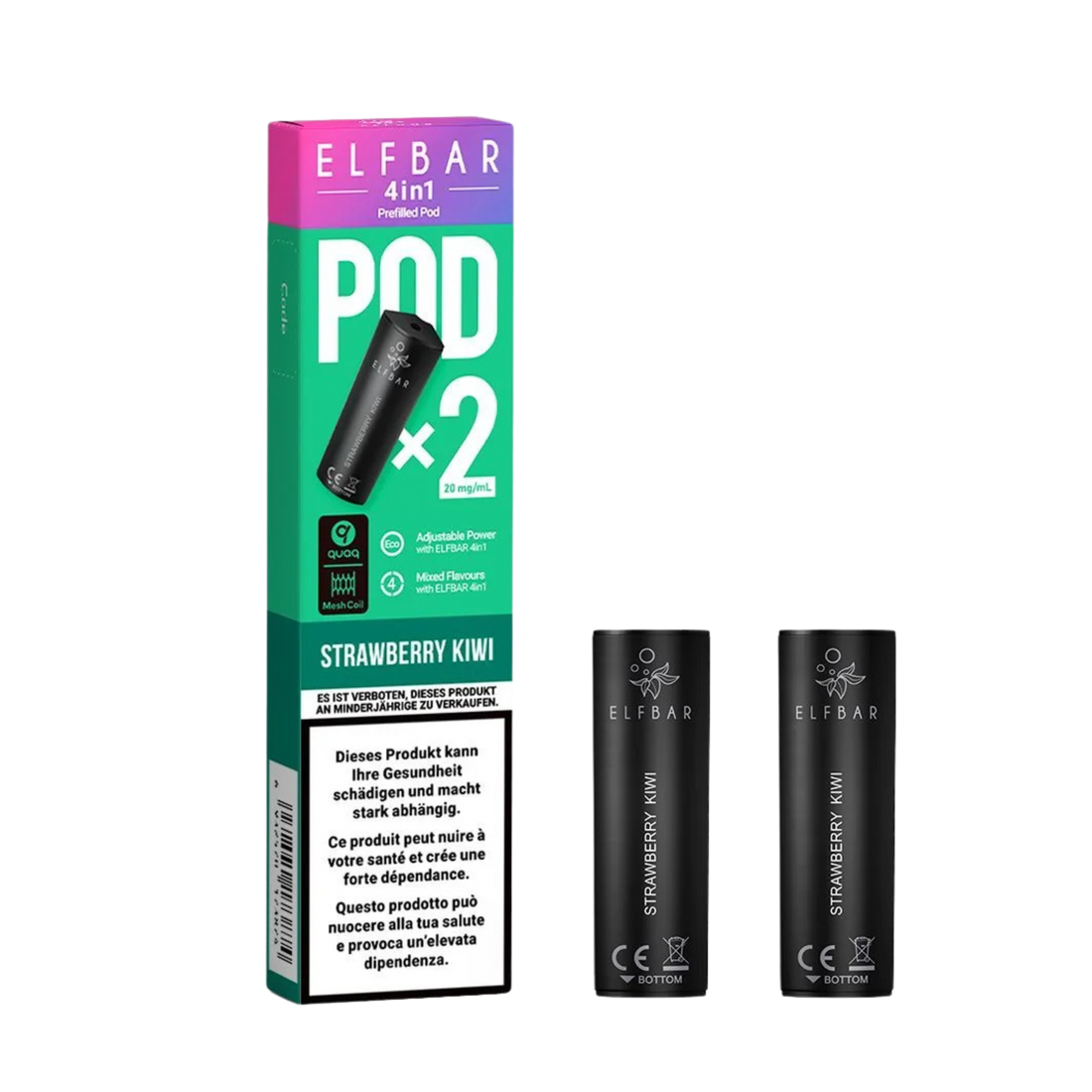Elf Bar - 4in1 Pod - 2 x 2ml - Strawberry Kiwi