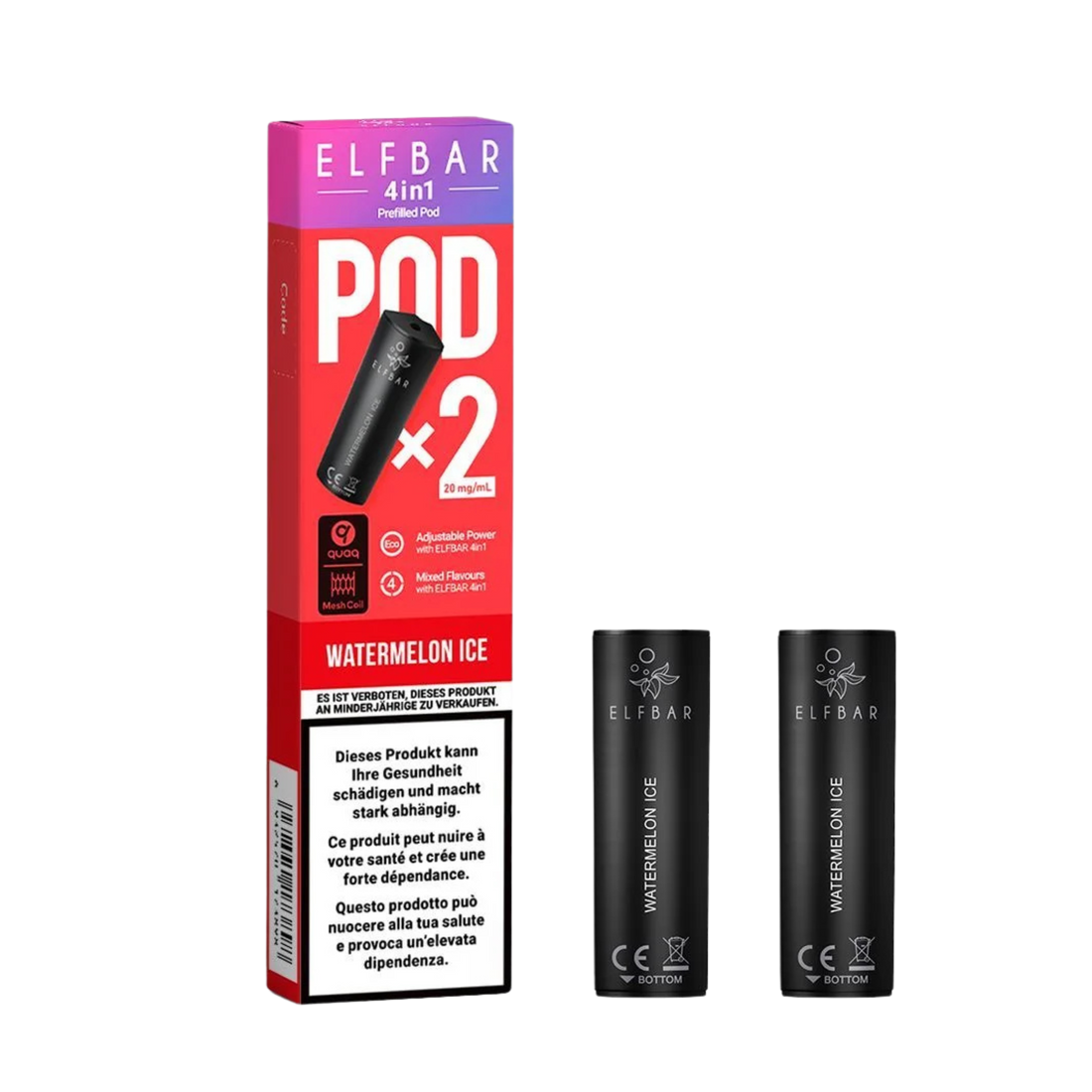 Elf Bar - 4in1 Pod - 2 x 2ml - Watermelon Ice
