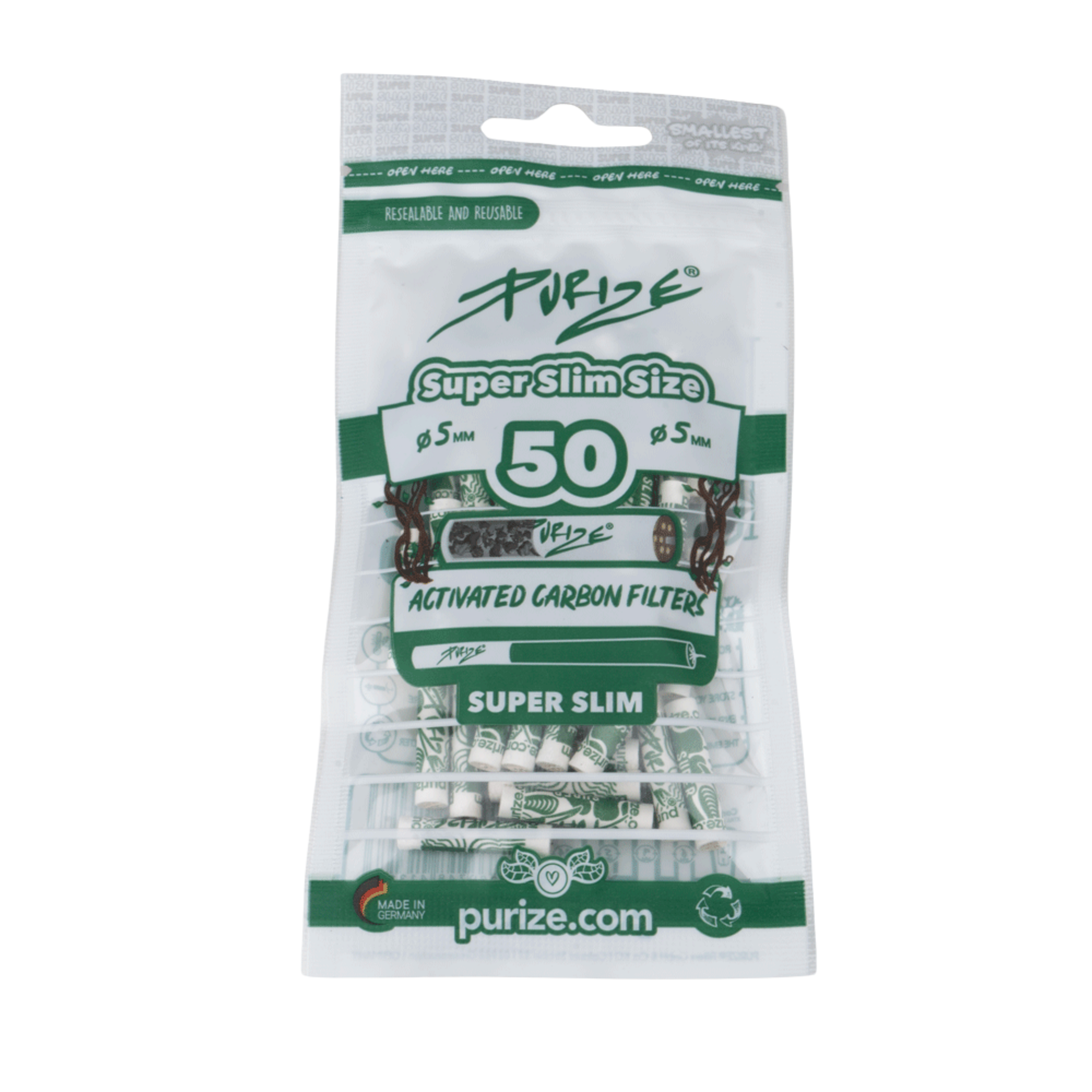 Purize - Super Slim Size 5mm -  50 Stück - White