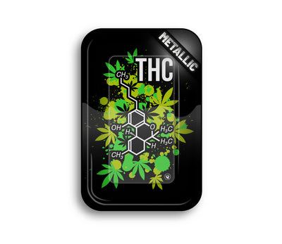 FireFlow Rolling Tray M «THC Molecule» 27.5 × 17.5 cm (4 Stk.)