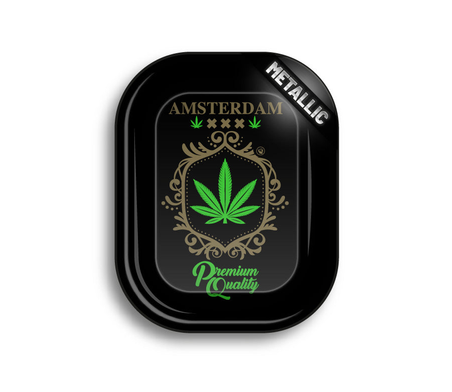 FireFlow Rolling Tray S «Adam Leaf Gold» 14 × 18 cm (4 Stk.)