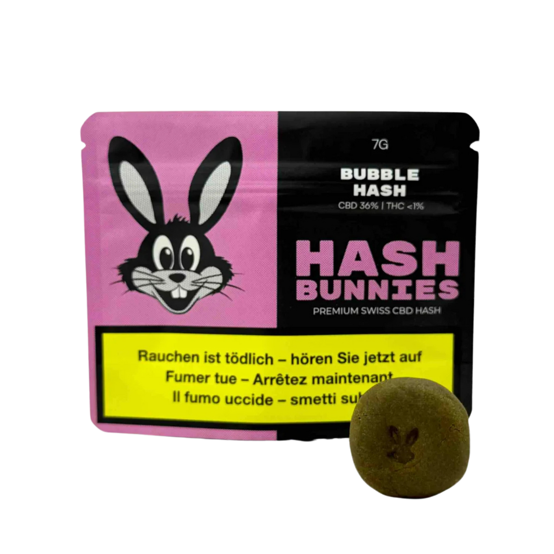 Hash Bunnies - Hashish CBD svizzero premium - Bubble Hash - 7 g