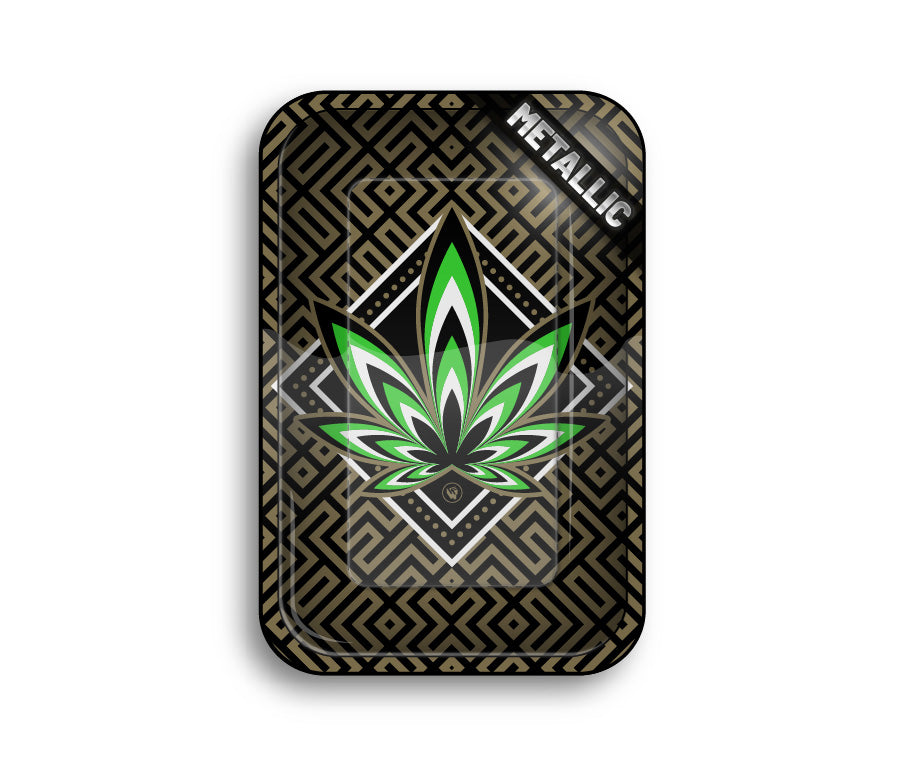 FireFlow Rolling Tray M «Leaves 34 4/4» 27.5 × 17.5 cm (4 Stk.)