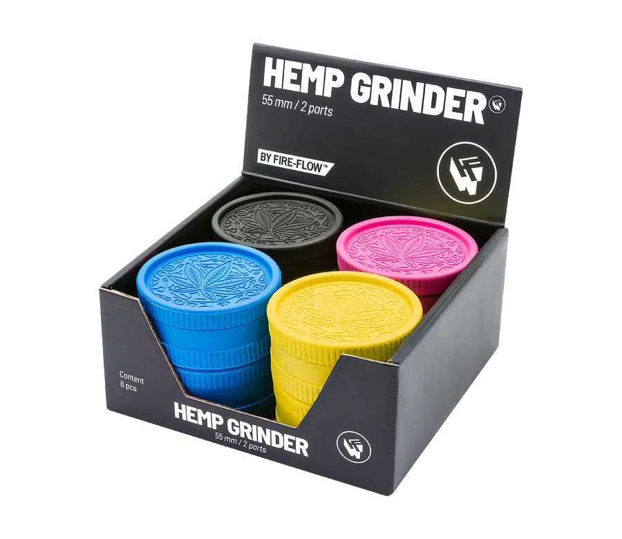 FireFlow Hemp Grinder «Trance Leaf» 5.5 cm 2-teilig (8 Stk.)