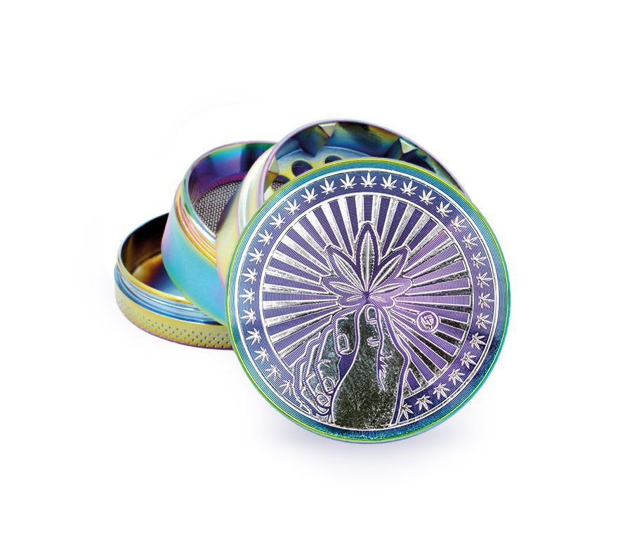FireFlow Metall-Grinder «Hope» Icy Hotfoil 5 cm 4-teilig (4 Stk.)
