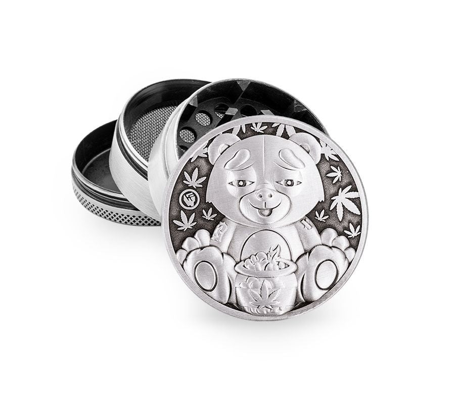 FireFlow Metall-Grinder «420 Teddy» Silver 5 cm 4-teilig (4 Stk.)