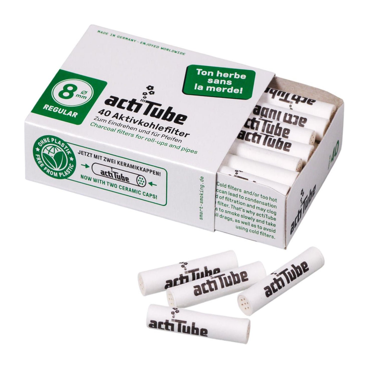 actiTube Regular 8mm Aktivkohlefilter 40 Stück Packung