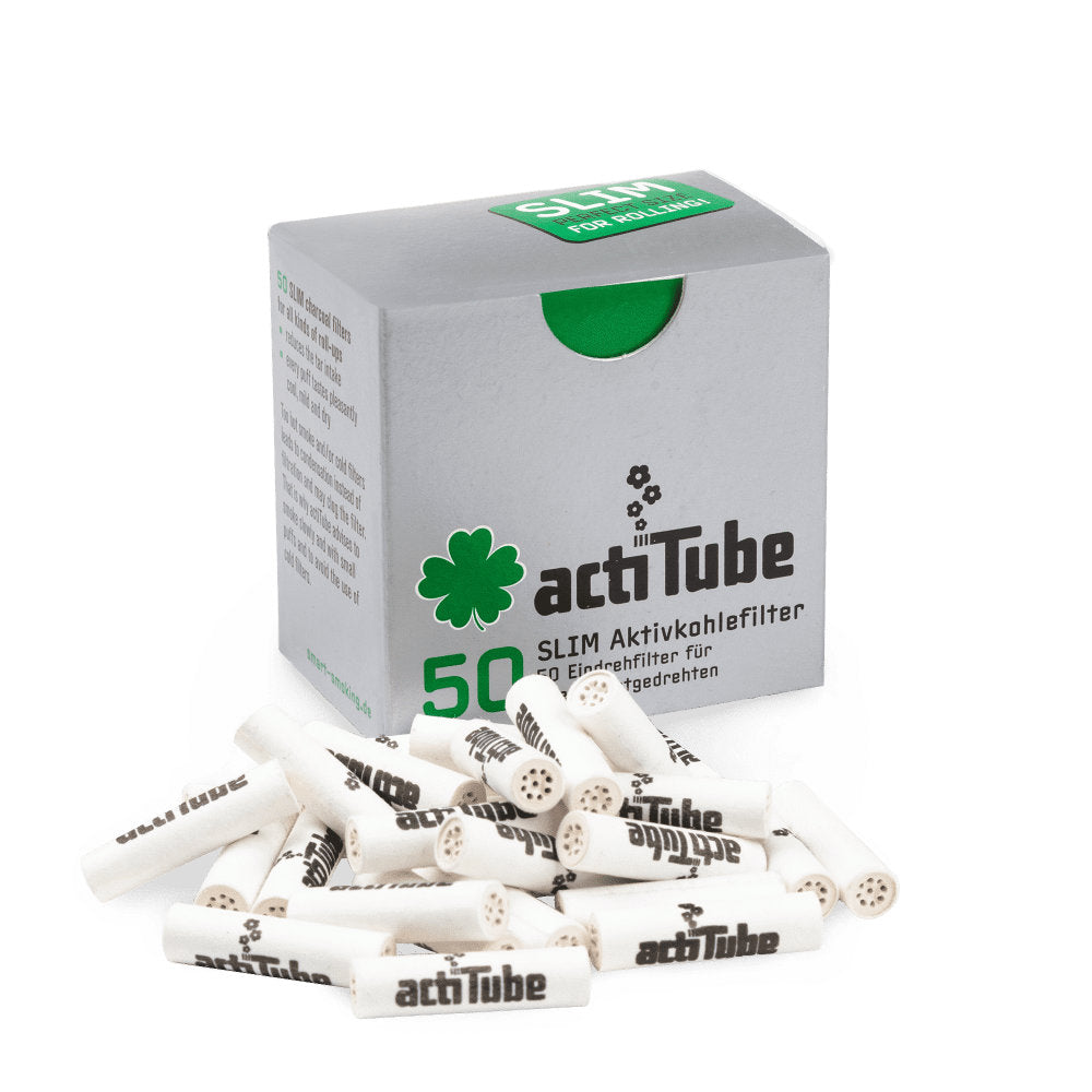 actiTube Aktivkohlefilter Slim – Aktivkohlefilter, 50 Stück