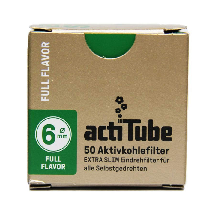 actiTube Full-Flavor Aktivkohlefilter Extra Slim, 50 Stück