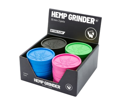 FireFlow Hemp Grinder «High as Fuck» 5.5 cm 2-teilig (8 Stk.)