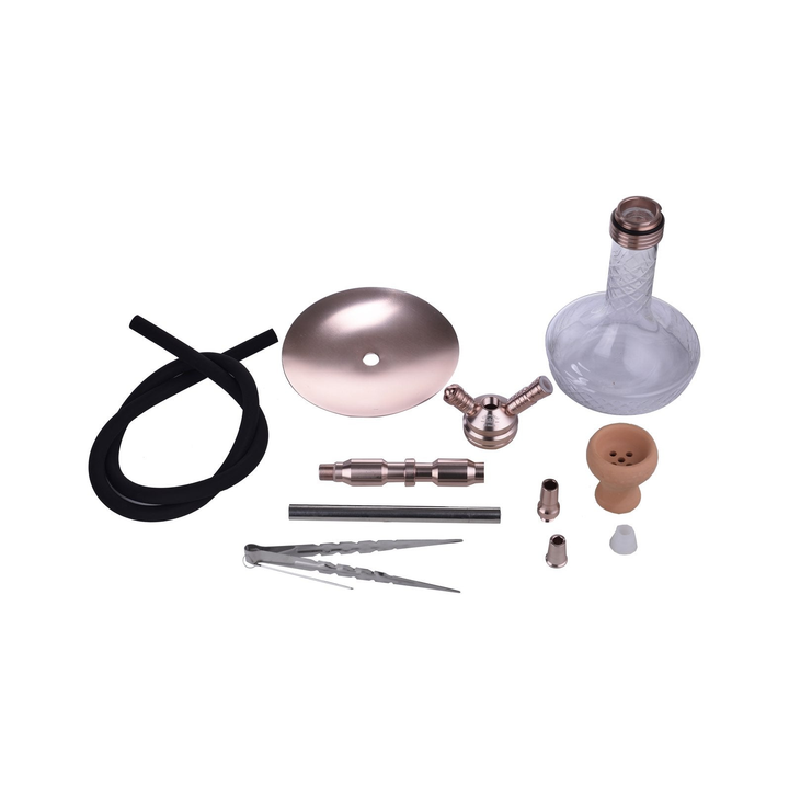 Shisha Aghbala - 530mm - Kristall / Rosengold kaufen bei rauchwerk.ch