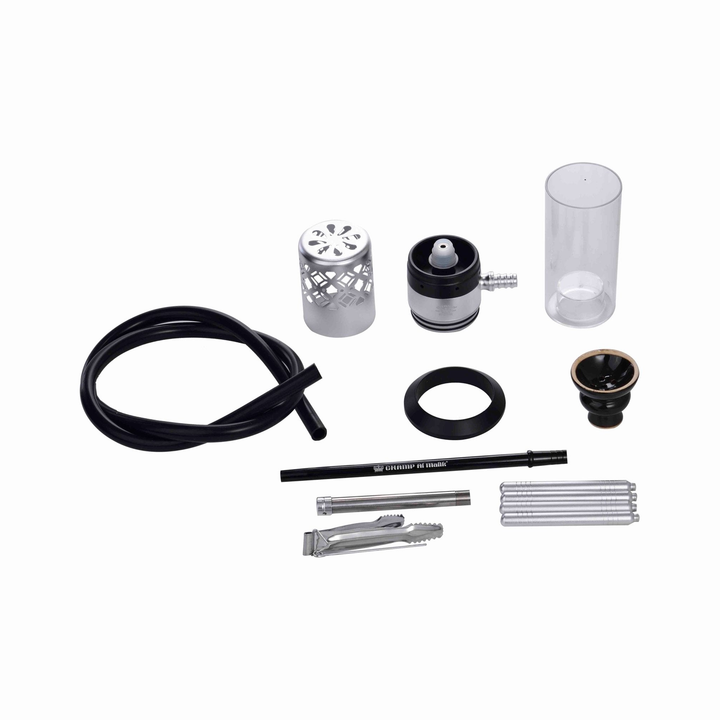 Shisha Sefrou Black / Silver - 280mm - schwarz / silber kaufen bei rauchwerk.ch