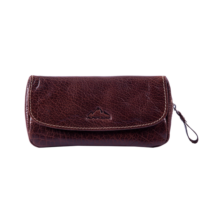 Alpenleder Michl Pfeifen- und Tabaktasche in Brandy aus Leder