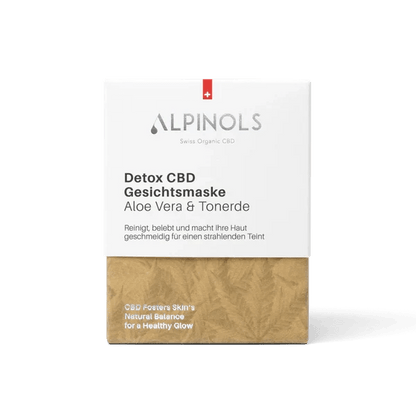 Detailansicht der CBD Gesichtsmaske mit Heilerde