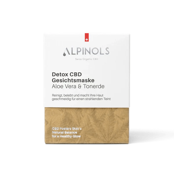 Detailansicht der CBD Gesichtsmaske mit Heilerde