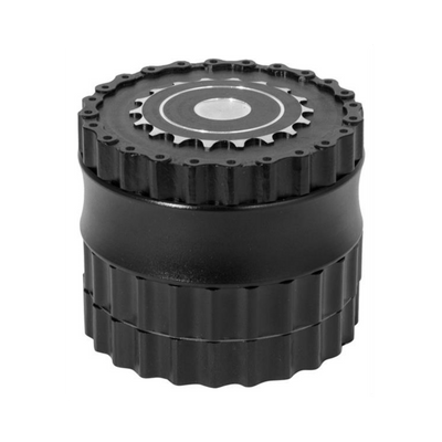 Alu Chain Aluminium Grinder 62mm schwarz, 6-teilig