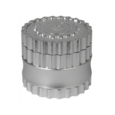 Alu Chain Grinder 62mm silber, 6-teilig mit Magnetdeckel