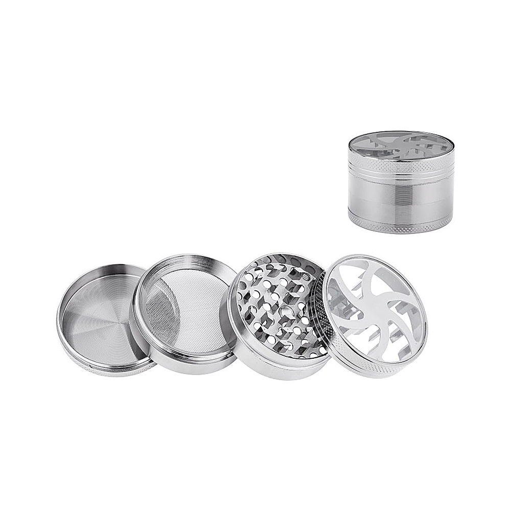 Dreamliner Alu-Grinder in Silber, 4-teilig, 52 mm