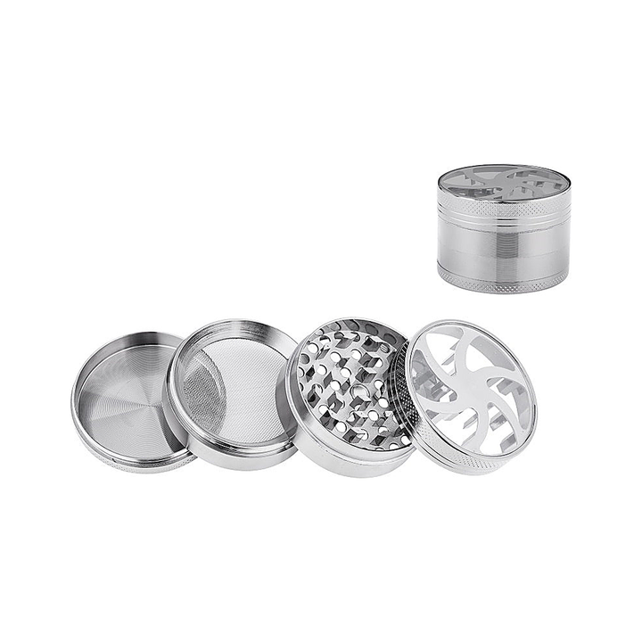Dreamliner Alu-Grinder in Silber, 4-teilig, 52 mm