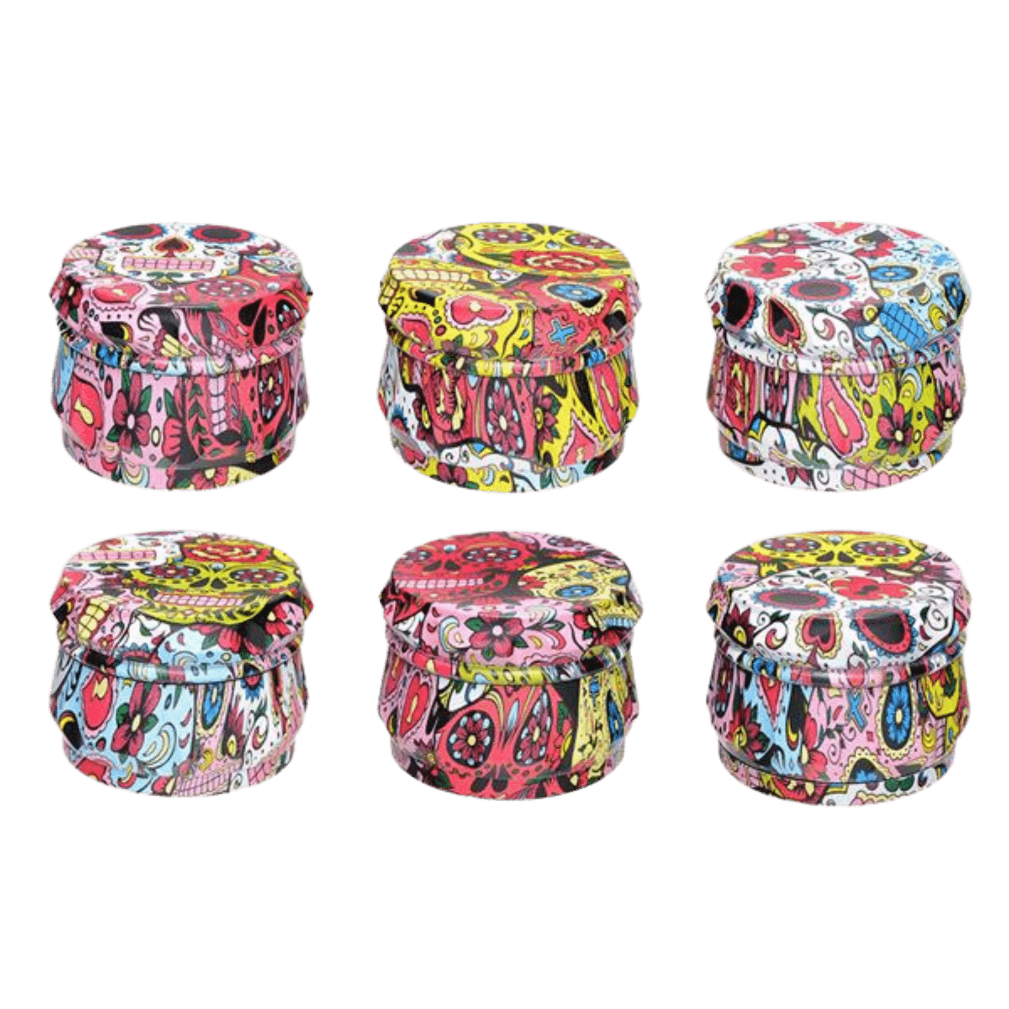 Alu Grinder Mexican Graffiti 50mm, 4-teilig mit Sieb