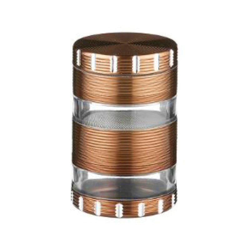 Alu-Grinder mit Sichtfenster, 5-teilig, 60 mm – Mühle für Kräuter und Tabak