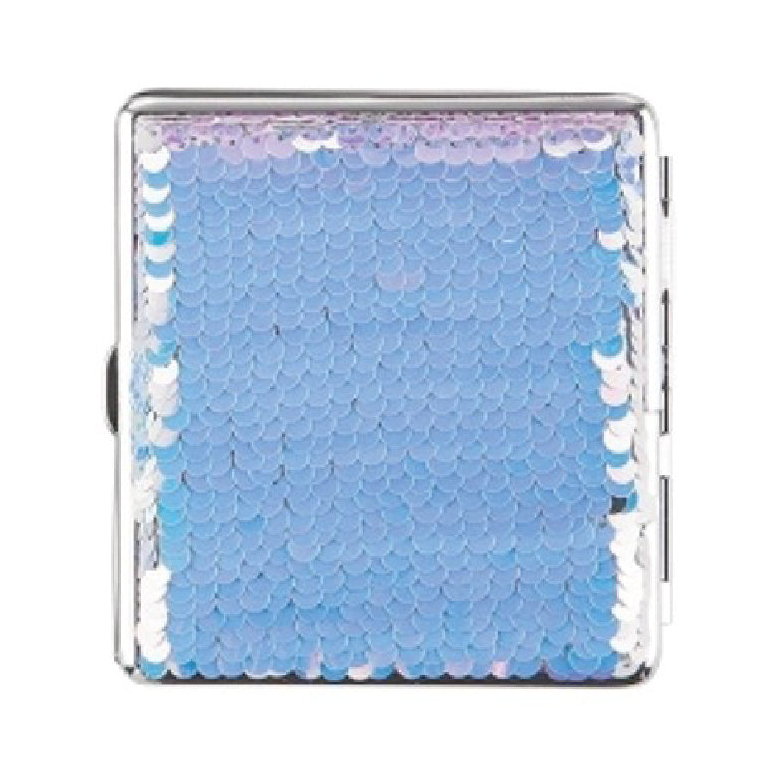 Angelo Zigarettenetui mit Pailletten in Blau