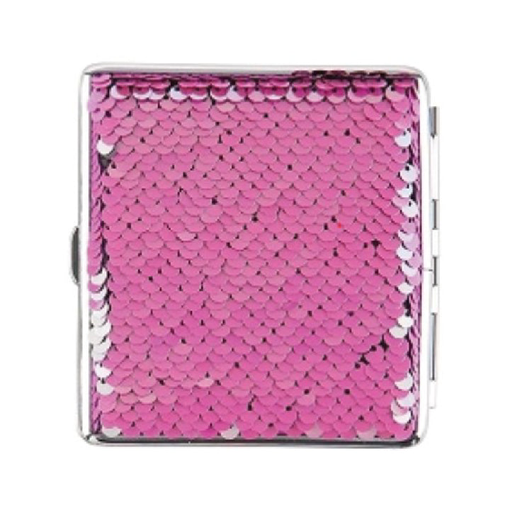 Angelo Zigarettenetui mit Pailletten in Pink