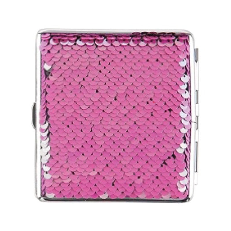 Angelo Zigarettenetui mit Pailletten in Pink