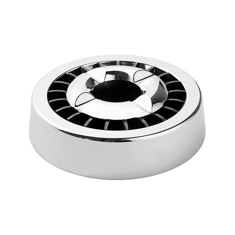 Smokeless Aschenbecher in Chrom, 13 cm Durchmesser