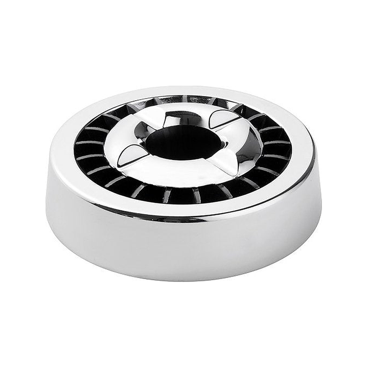 Smokeless Aschenbecher in Chrom, 13 cm Durchmesser