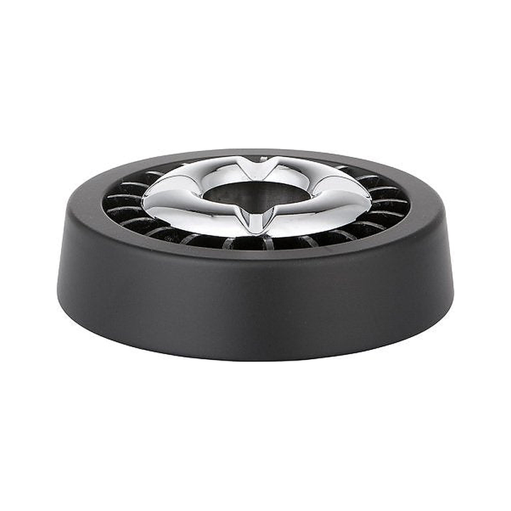 Posacenere Smokeless in nero e cromo, 13 cm