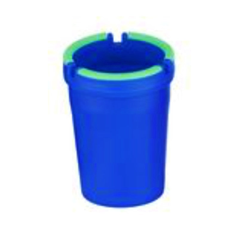 Autoaschenbecher mit Leuchtstreifen in Blau