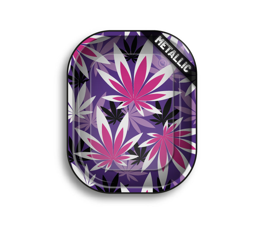FireFlow Rolling Tray S «Pink Leaves 1/4» 14 × 18 cm (4 Stk.)