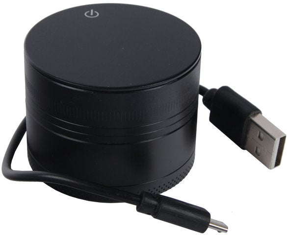 Alu Grinder "USB" 3-teilig 50mm mit Anzünder