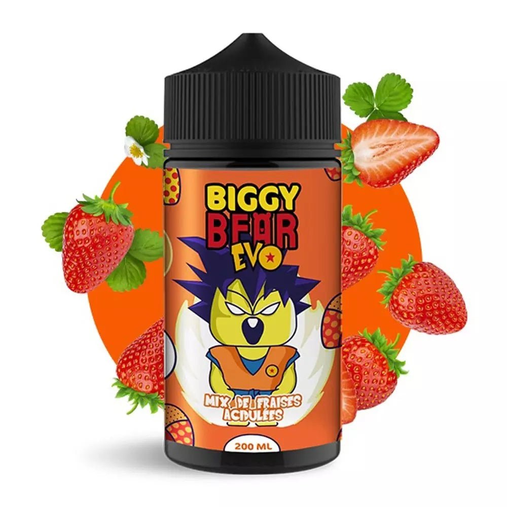 Biggy Bear - 200ml Liquid - EVO Mix de Fraises Acidulées (ohne Nikotin) kaufen bei rauchwerk.ch