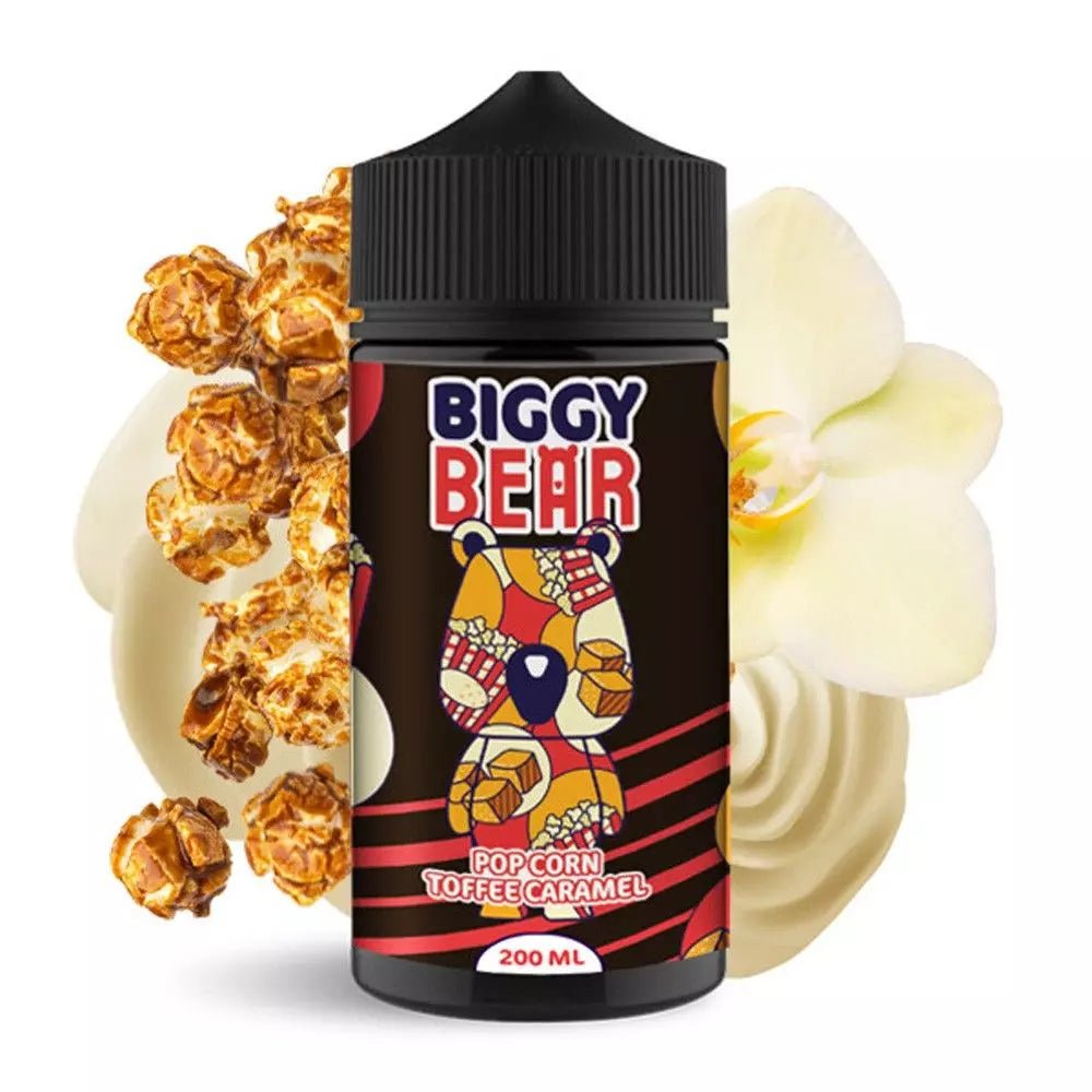 Biggy Bear - 200ml Liquid - Pop Corn Toffee Caramel (ohne Nikotin) kaufen bei rauchwerk.ch