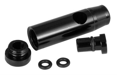 Detailansicht des BLIZZARD Dosierers aus Aluminium in Schwarz