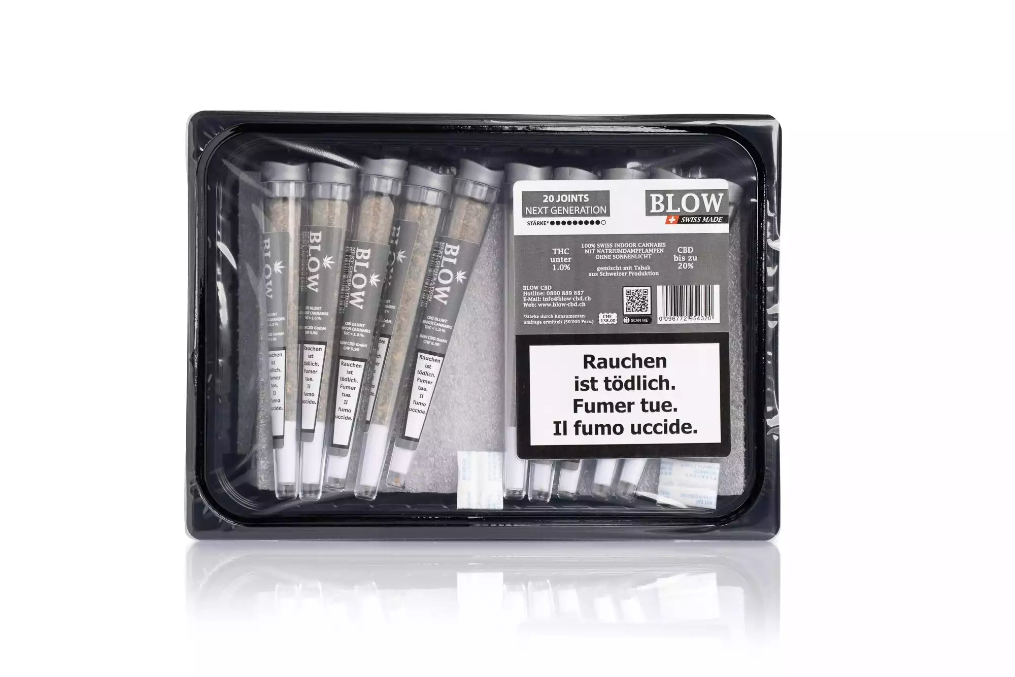 Blow Joint Next Generation Silver Haze verpackter CBD Joint