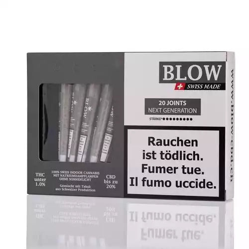 Verpackung des Blow Joint Next Generation Silver Haze CBD Joints