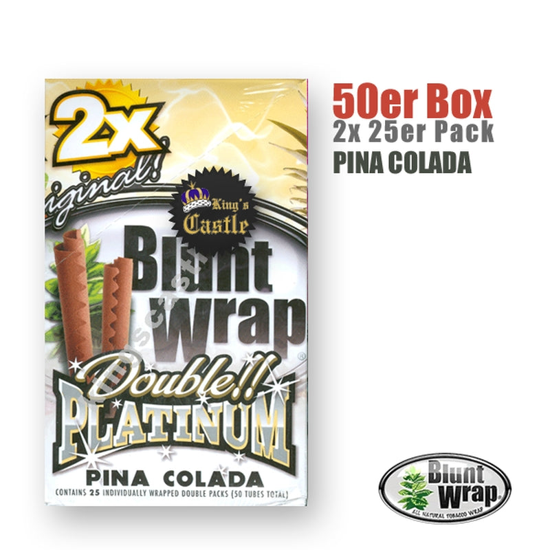 Blunt Wrap Platinum Double Pina Colada, aromatisierte Blunt Wraps