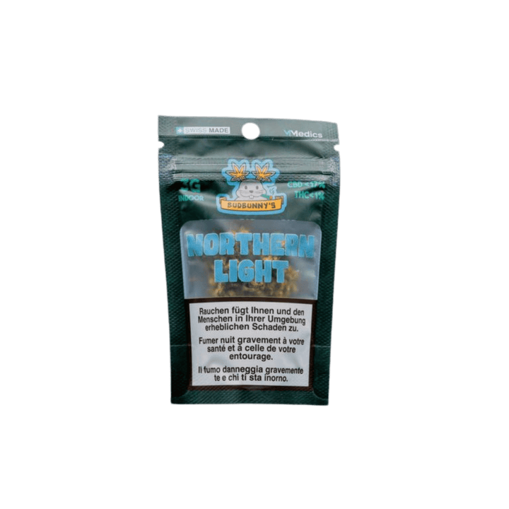 BudBunny Northern Light Indoor CBD Blüten 3g Packung