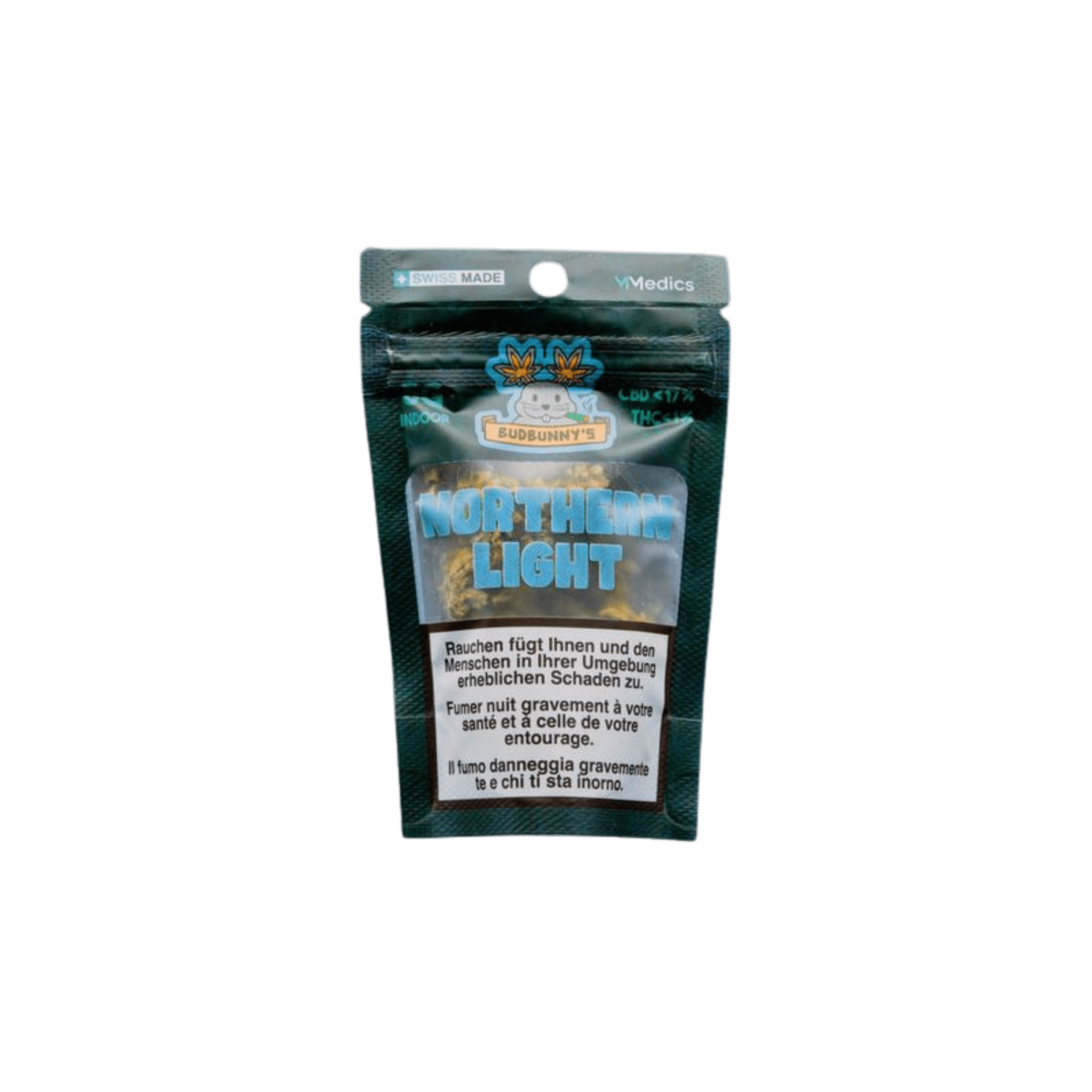 BudBunny Northern Light Indoor CBD Blüten 5g Packung