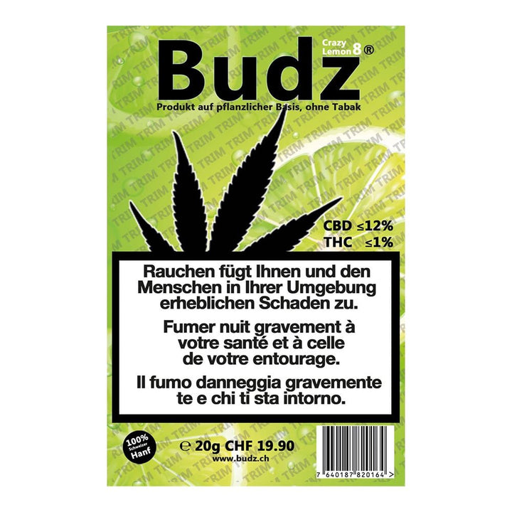 Budz Crazy Lemon 8 Greenhouse Hybrid CBD Trim 20g