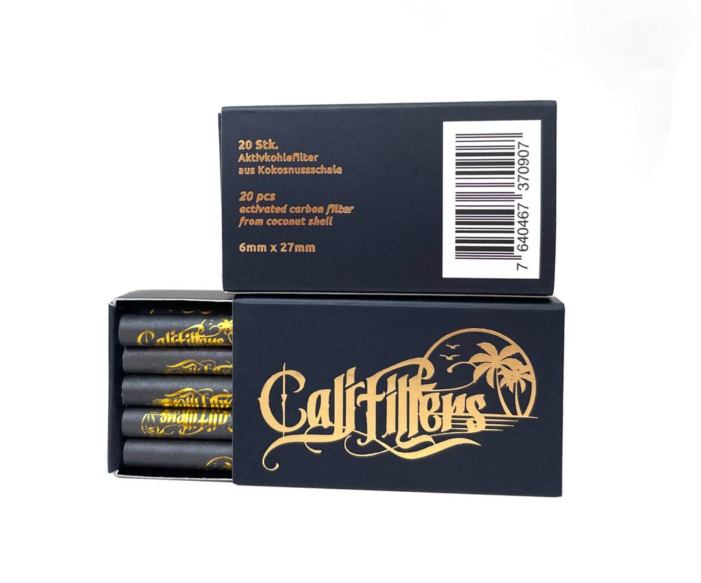 Cali Filters Aktivkohlefilter 6 mm 20 Stück Detailansicht
