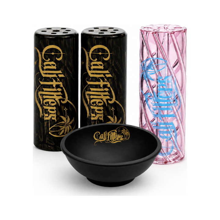CaliFilters Bundle mit 3 Glas Tips und Mix Bowl Schwarz