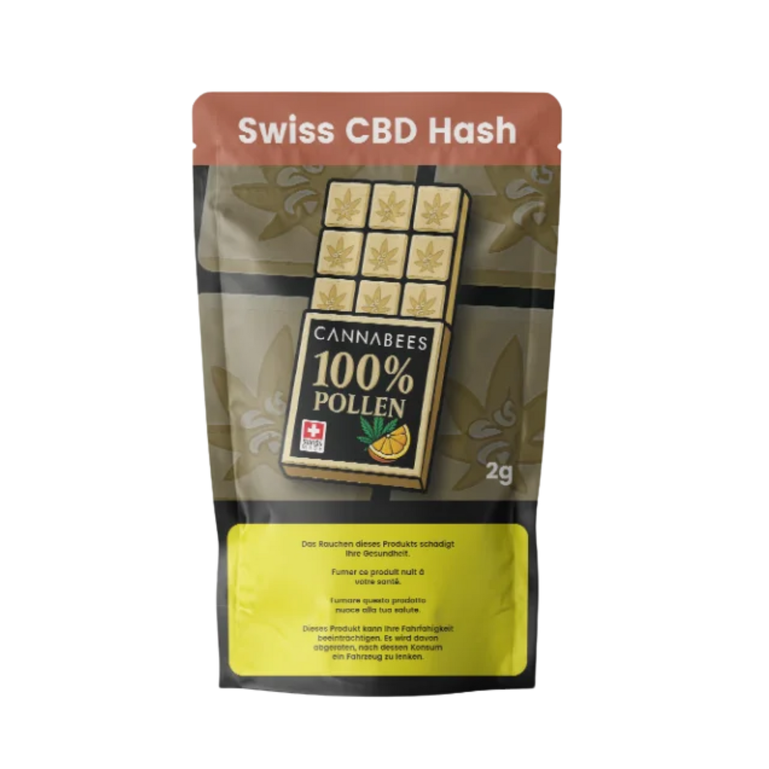 Cannabees 100% Pollen Indoor CBD Hash 2g Packung